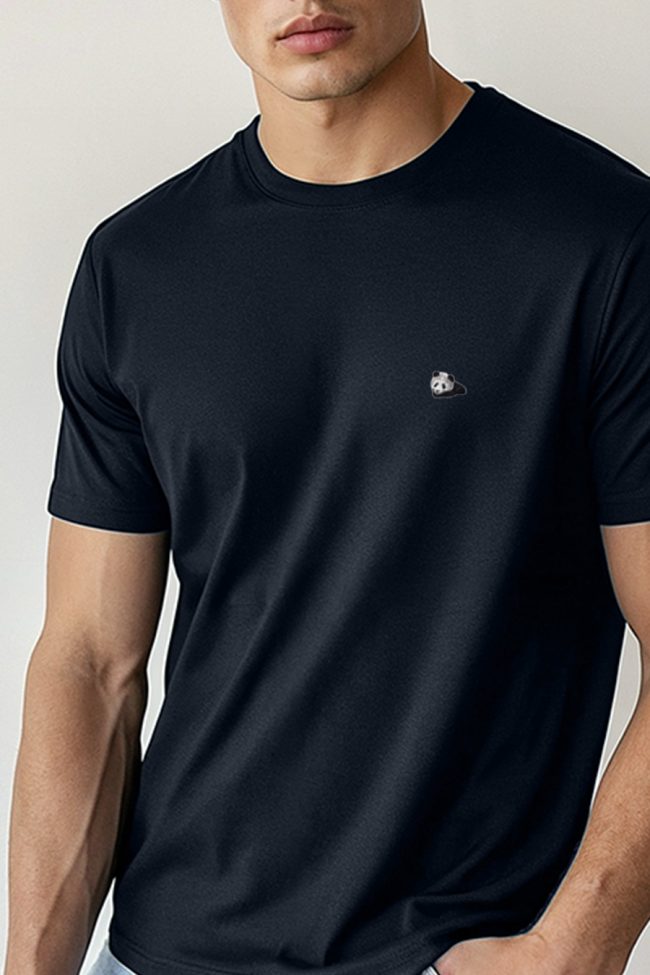 Panda Textured, T-Shirt σε Μπλε Χρώμα