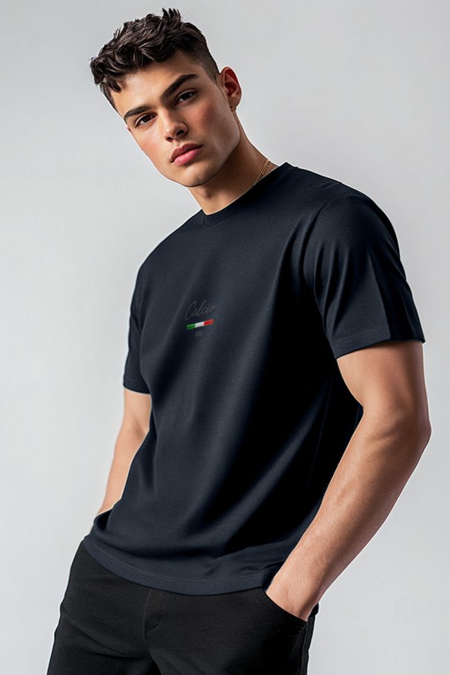 Dark Calcio Italian Stripe, T-Shirt σε Μπλε Χρώμα