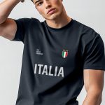 Italia Bold, T-Shirt σε Μπλε Χρώμα