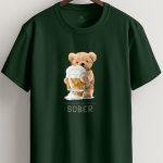 Love My Beer Teddy, T-Shirt σε Πράσινο Χρώμα