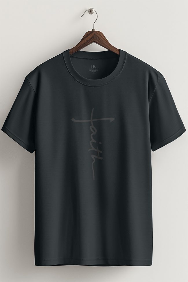 Faith, T-Shirt σε Σκούρο Γκρι Χρώμα
