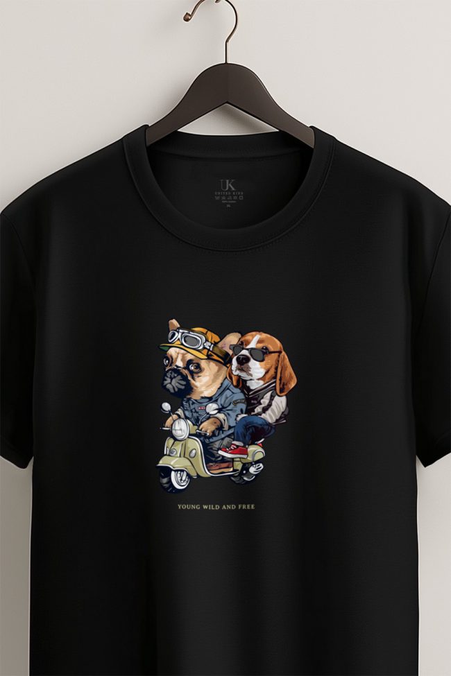 Young Frenchy And Woofy, T-Shirt σε Μαύρο Χρώμα