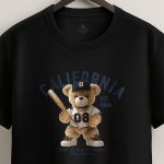 Cali Baseball Teddy, T-Shirt σε Μαύρο Χρώμα