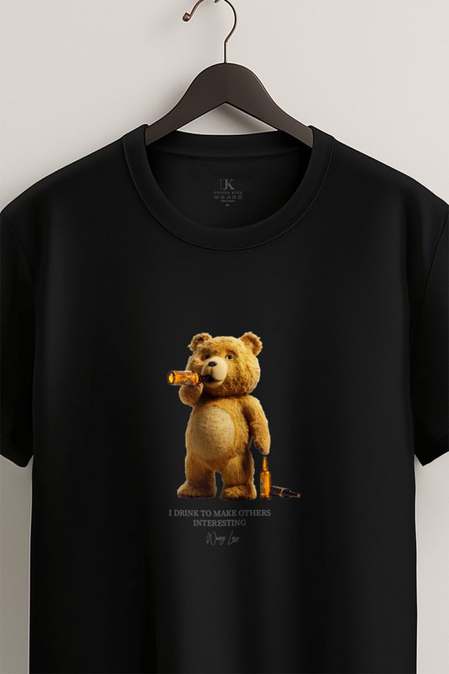Creative Thinking Teddy, T-Shirt σε Μαύρο Χρώμα