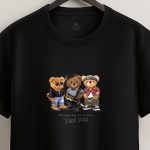Rock Star Teddy, T-Shirt σε Μαύρο Χρώμα