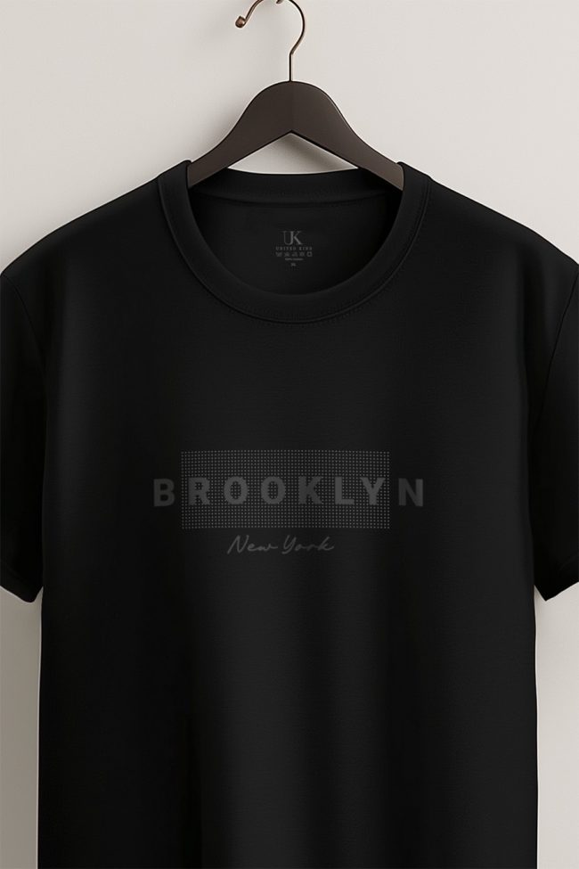 Brooklyn Grid, T-Shirt σε Μαύρο Χρώμα