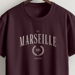 Marseille, T-Shirt σε Μπορντώ Χρώμα