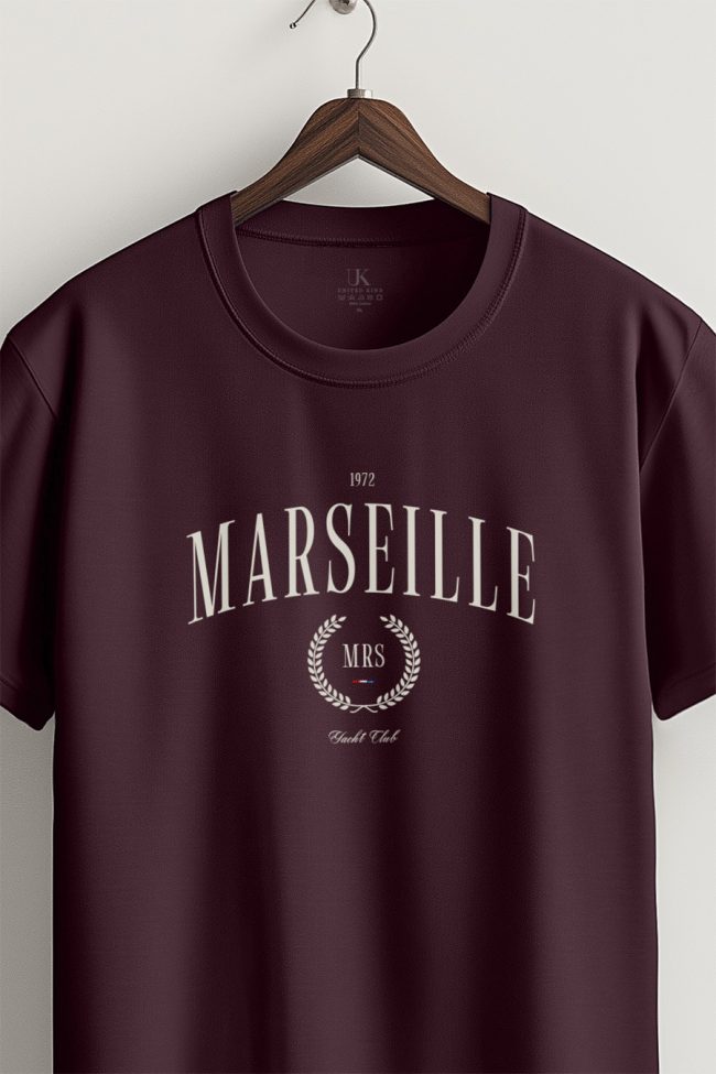 Marseille, T-Shirt σε Μπορντώ Χρώμα