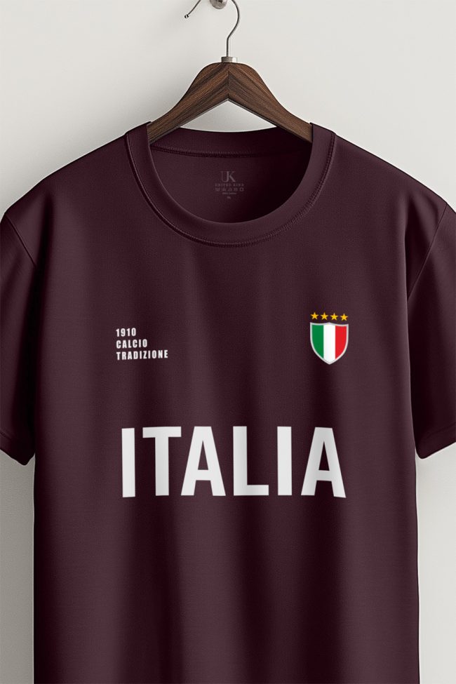 Italia Bold, T-Shirt σε Μπορντώ Χρώμα