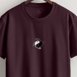 Koi Fishes Of Fate, T-Shirt σε Μπορντώ Χρώμα