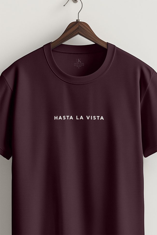 Hasta La Vista, T-Shirt σε Μπορντώ Χρώμα