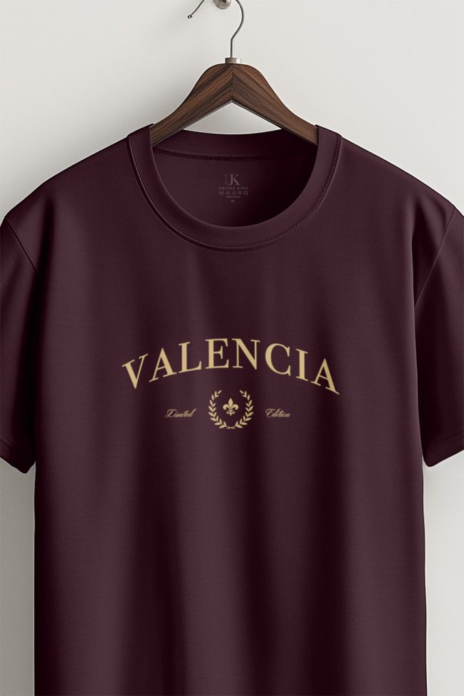 Valencia Signature, T-Shirt σε Μπορντώ Χρώμα