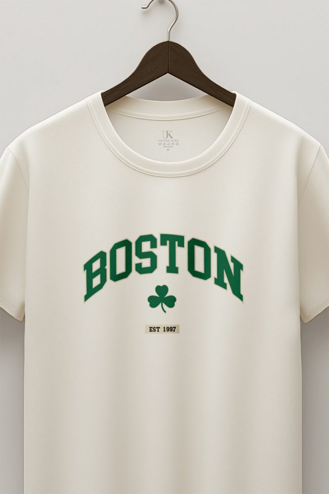 Boston Legacy, T-Shirt σε Εκρού Χρώμα