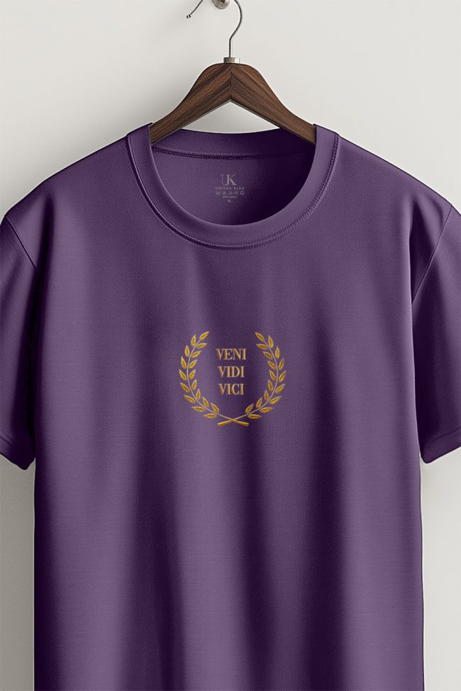 Gold Veni Vidi Vici, T-Shirt σε Μωβ Χρώμα