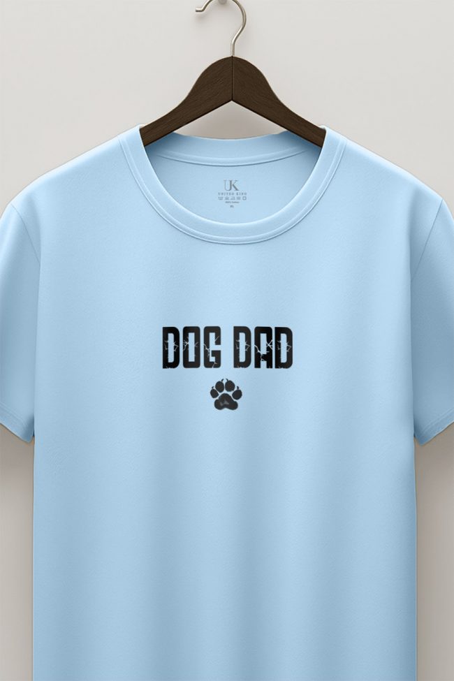 Dog Dad, T-Shirt σε Γαλάζιο Χρώμα