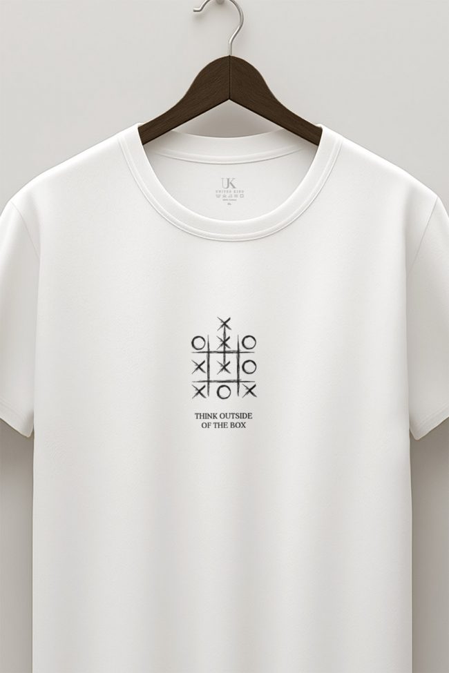 Think Outside The Box, T-Shirt σε Λευκό Χρώμα