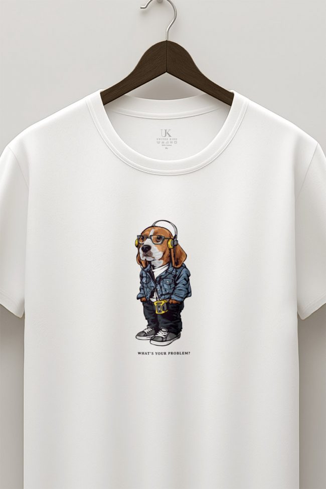 Woofy Problem Mode, T-Shirt σε Λευκό Χρώμα