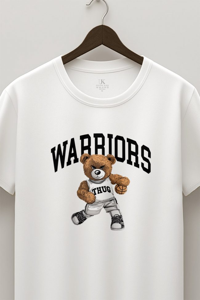 Teddy Thug Baller, T-Shirt σε Λευκό Χρώμα
