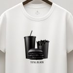Total Black Mood, T-Shirt σε Λευκό Χρώμα