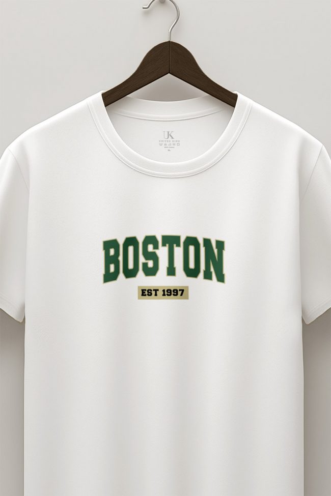 Boston Vintage, T-Shirt σε Λευκό Χρώμα