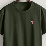 Bull Horns, T-Shirt σε Χακί Χρώμα