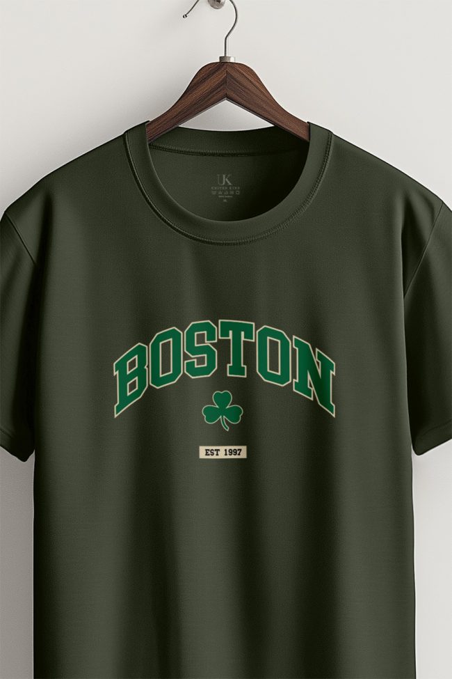 Boston Legacy, T-Shirt σε Χακί Χρώμα