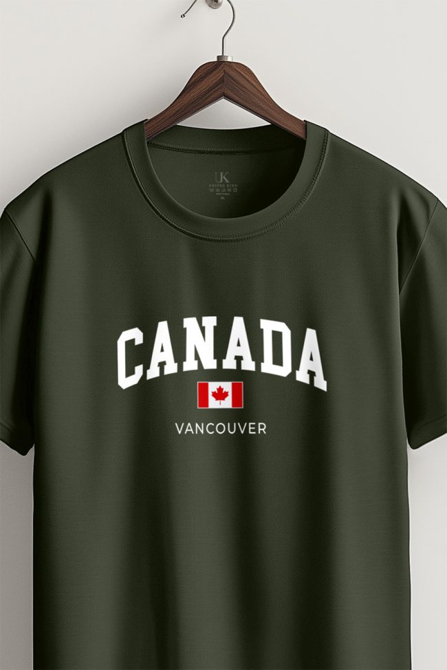 Canada Vancouver, T-Shirt σε Χακί Χρώμα