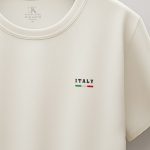 Italy Retro Stripe, T-Shirt σε Εκρού Χρώμα