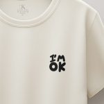 I Am Ok, T-Shirt σε Εκρού Χρώμα