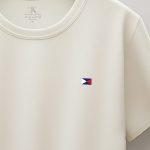Tricolor Crest, T-Shirt σε Εκρού Χρώμα