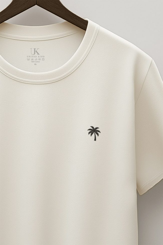 White Palm Tree, T-Shirt σε Εκρού Χρώμα