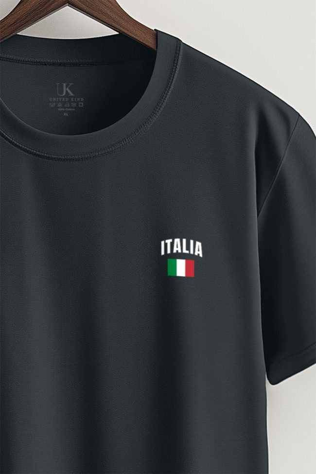 Italia Vintage Flag, T-Shirt σε Iron Grey Χρώμα