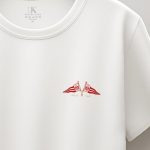 Monaco Flag Minimal, T-Shirt σε Λευκό Χρώμα