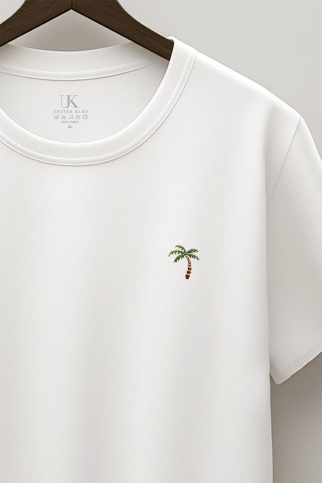 Palm Tree Vibes, T-Shirt σε Λευκό Χρώμα