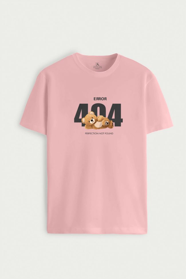 404 Error Teddy, T-Shirt σε Ροζ Χρώμα