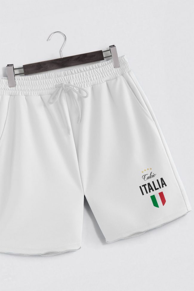 Calcio Italia, Σορτσάκι Ανδρικό σε Λευκό Χρώμα