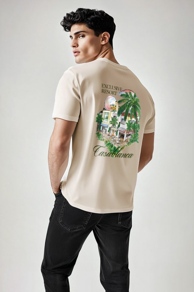 Casablanca Resort, T-Shirt σε Εκρού Χρώμα