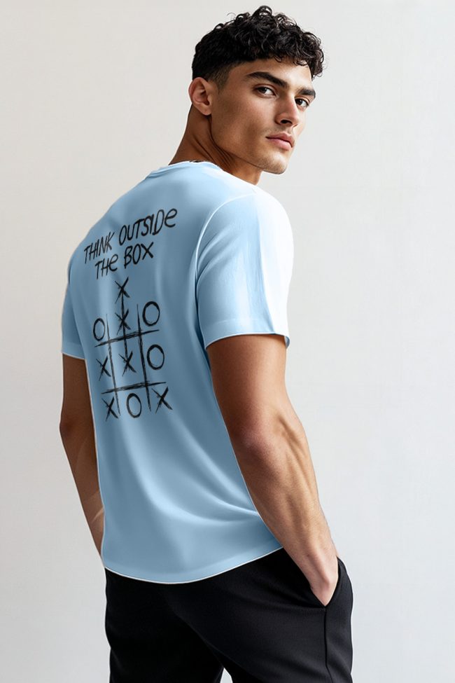 Think Outside The Box - Back, T-Shirt σε Γαλάζιο Χρώμα