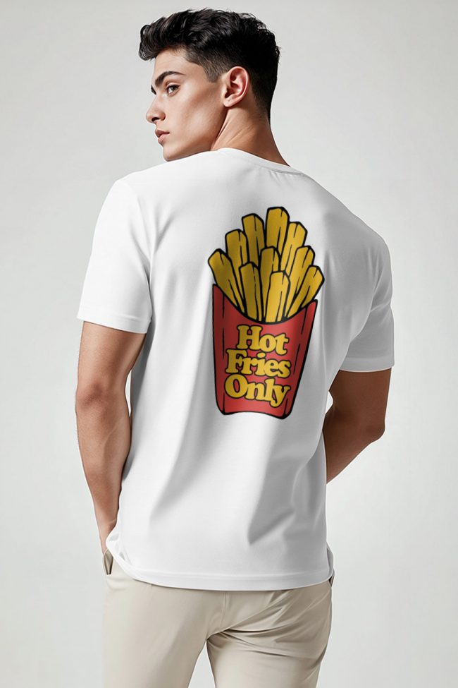 Hot Fries Only, T-Shirt σε Λευκό Χρώμα