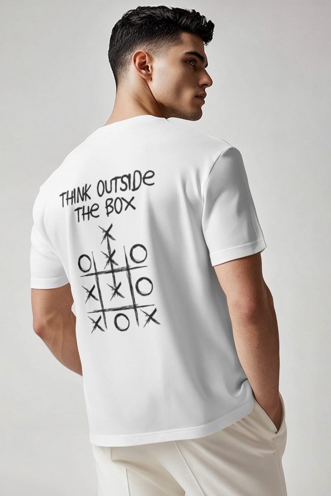 Think Outside The Box - Back, T-Shirt σε Λευκό Χρώμα