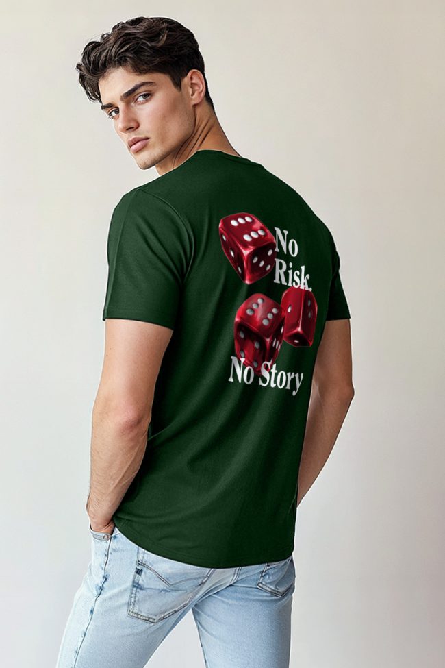 No Risk No Story, T-Shirt σε Πράσινο Χρώμα