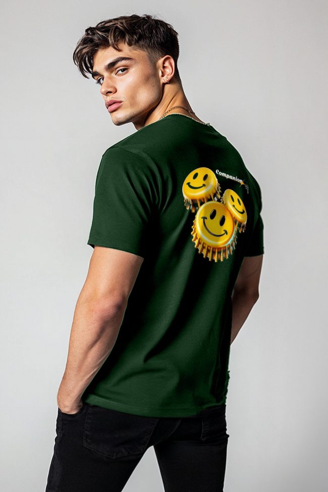 Smiley Companion, T-Shirt σε Πράσινο Χρώμα
