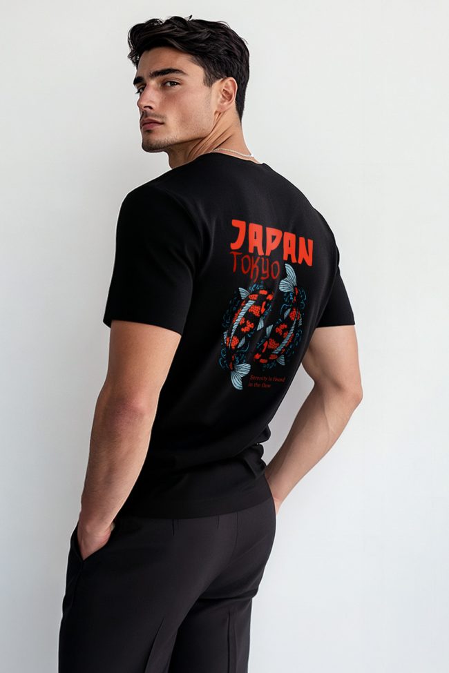Tokyo Koi Edition, T-Shirt σε Μαύρο Χρώμα
