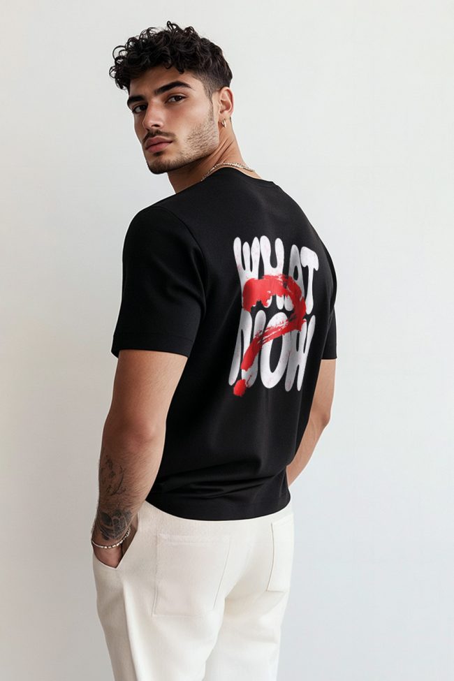 What Now, T-Shirt σε Μαύρο Χρώμα