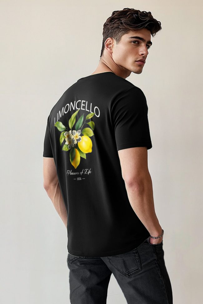 Limoncello, T-Shirt σε Μαύρο Χρώμα