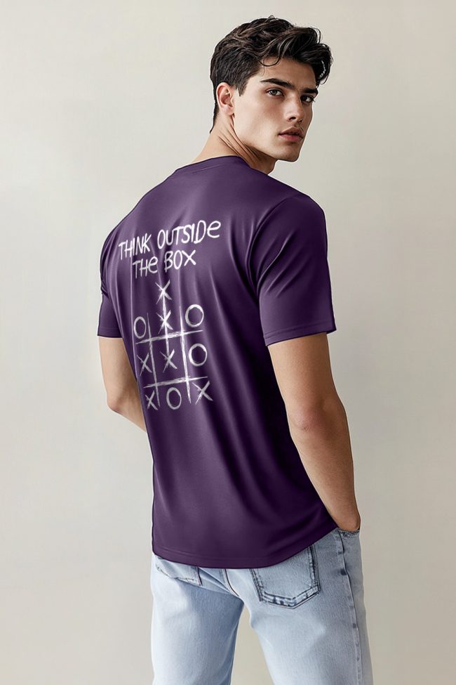 Think Outside The Box - Back, T-Shirt σε Μωβ Χρώμα