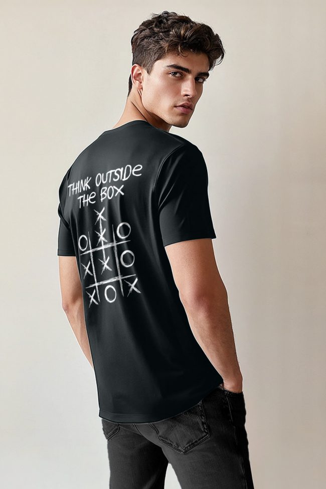 Think Outside The Box - Back, T-Shirt σε Iron Grey Χρώμα