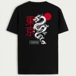 Tokyo Rising Dragon, T-Shirt σε Μαύρο Χρώμα