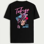 Tokyo Vibes, T-Shirt σε Μαύρο Χρώμα