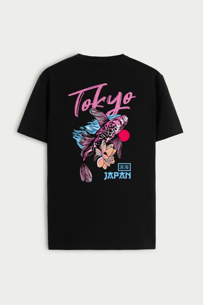 Tokyo Vibes, T-Shirt σε Μαύρο Χρώμα